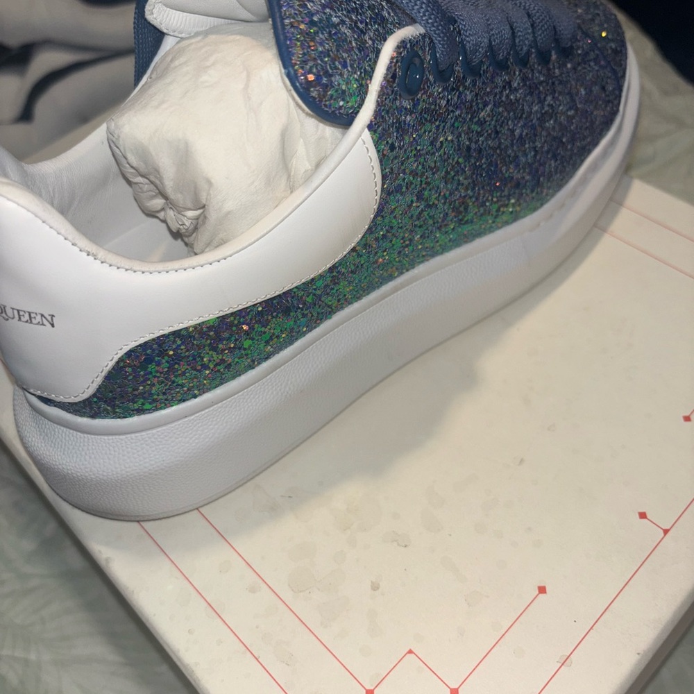 Alexander McQueen Gray and White Sneakers